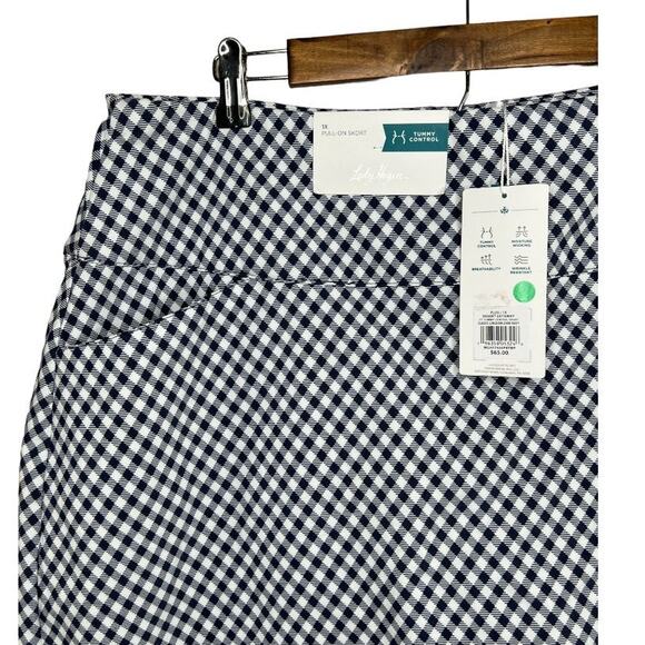 Lady Hagan Gingham Skort Navy & White Size 1X - Picture 2 of 7
